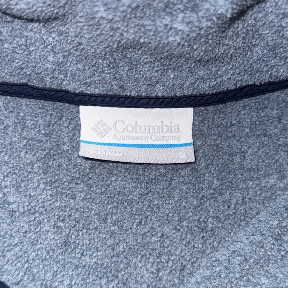 Columbia Blue Gray Quarter Snap Fleece Pullover - Picture 5 of 10